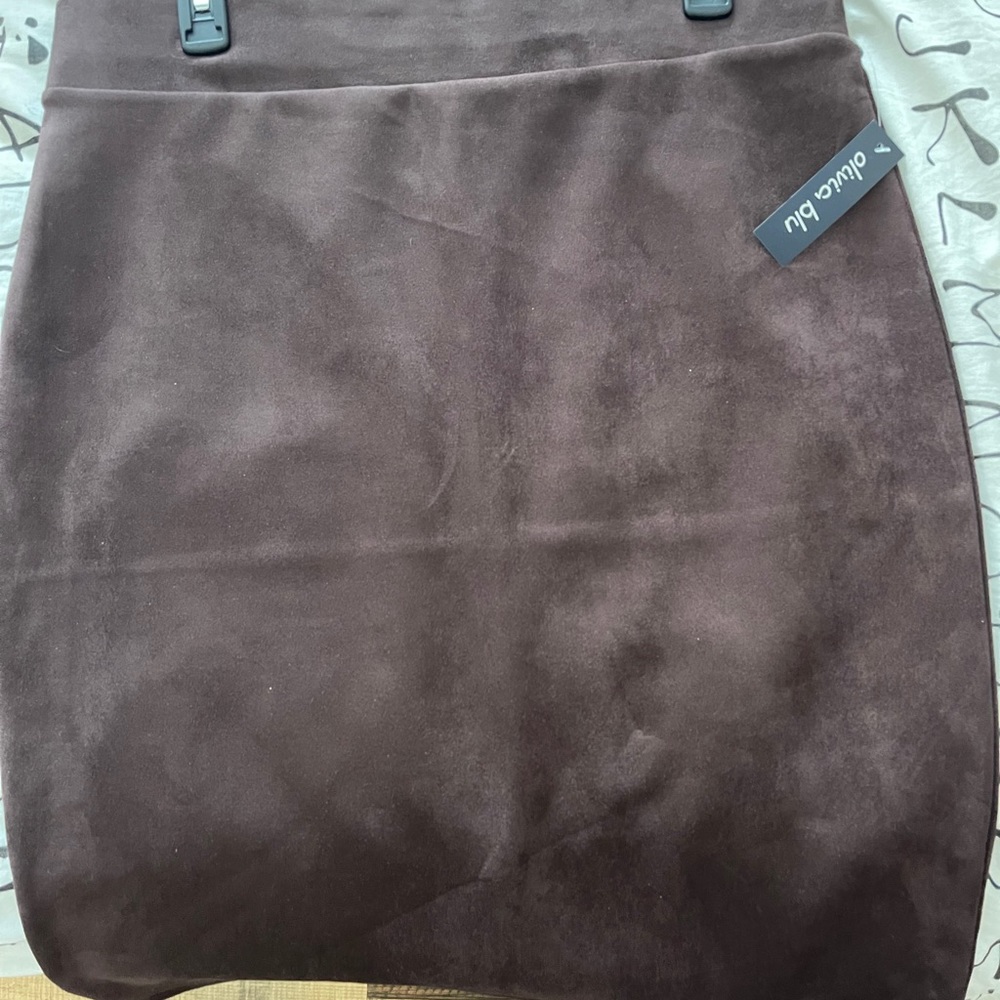 Olivia Blu Suede pencil Skirt
